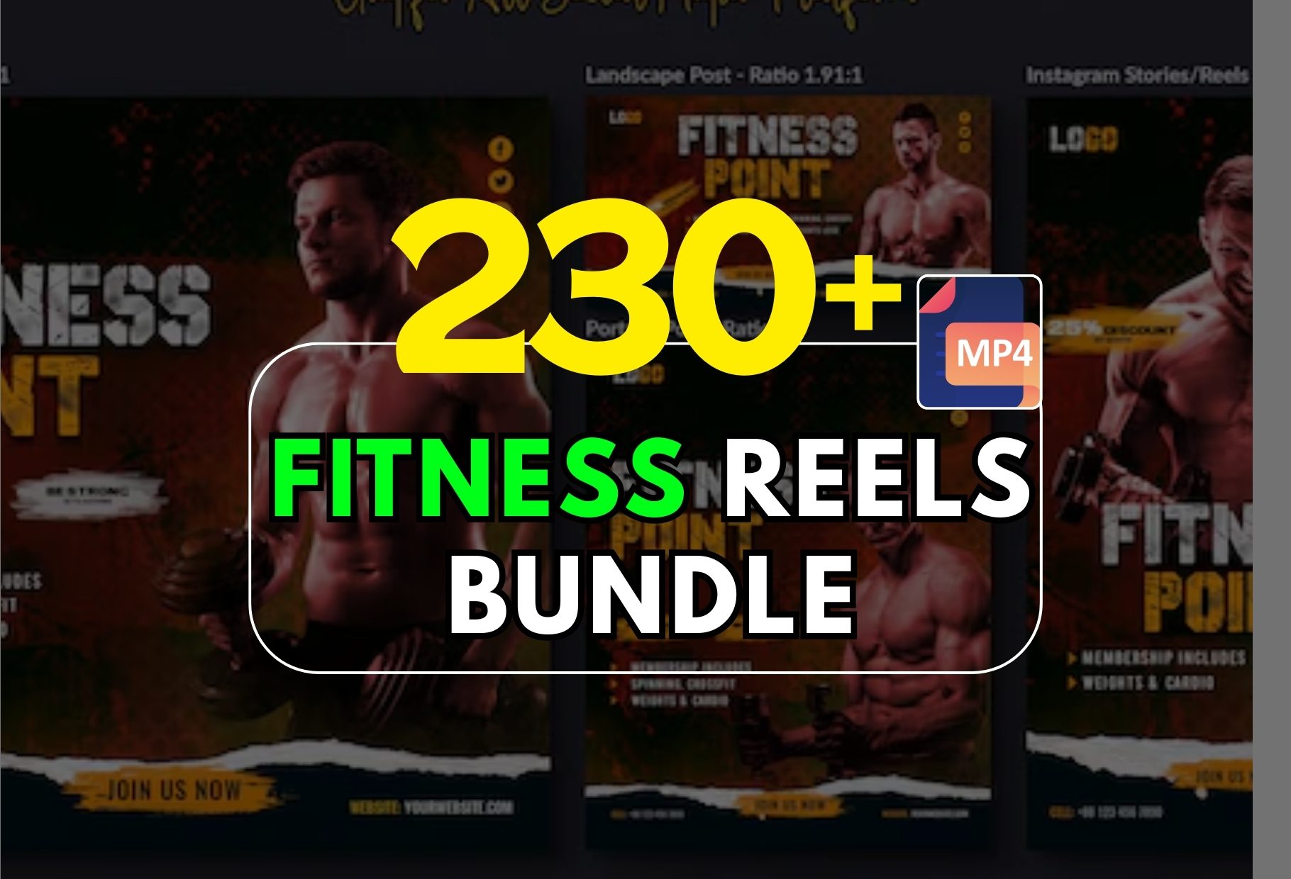 230+ FITNESS REELS BUNDLE 230+ Fitness Reels Bundle - Image 1