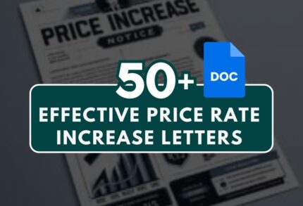 50 Effective Price Rate Increase Letters