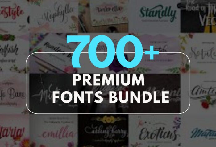 700+ Premium Font Bundle - Image 1